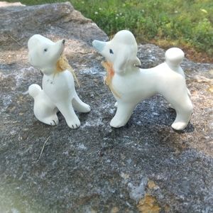 Vintage Christmas ornament poodles